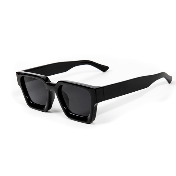 Large Super Dark Black Tint Top Quality Acetate Men's Hip Hop Sunglasses - Picture 2 of 5